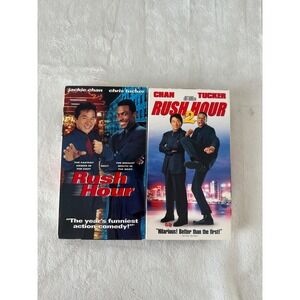 Rush Hour 1 & 2 VHS Set Jackie Chan Chris Tucker Action Comedy New Line Cinema